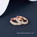 Trendy Twisted Gold Plated Sterling Silver 925 Earrings